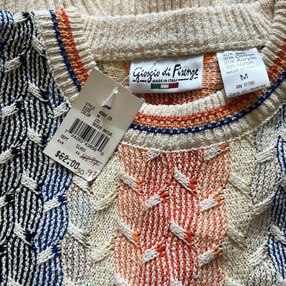Giorgio Di Firenze pull over sweater mens round neck long sleeve light MD & XXL - Picture 7 of 13